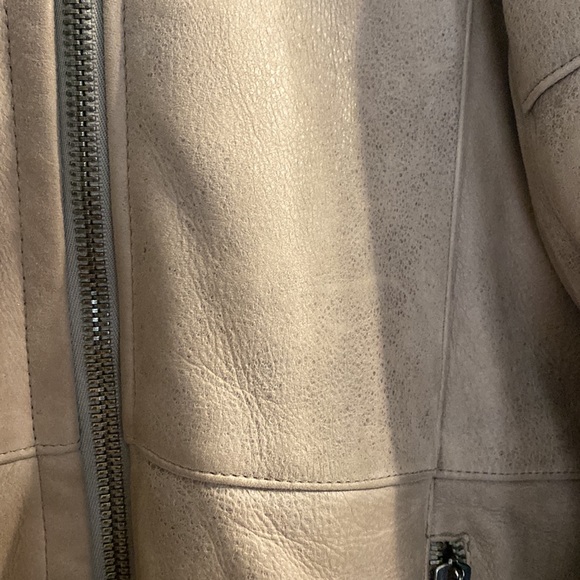 FUR COAT- Genuine leather and Shearling fur coat from Italy - Picture 6 of 15